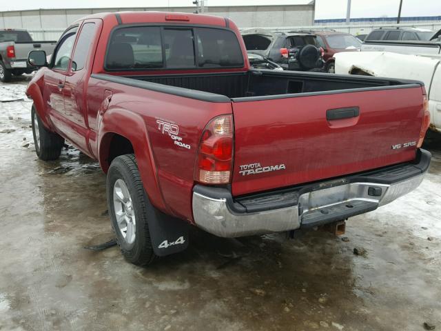 5TEUU42N56Z232463 - 2006 TOYOTA TACOMA ACC MAROON photo 3