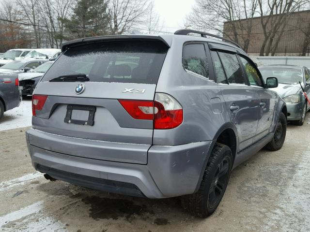 WBXPA93446WD25552 - 2006 BMW X3 3.0I GRAY photo 4