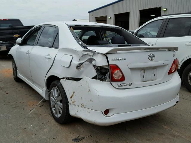 2T1BU40E49C159638 - 2009 TOYOTA COROLLA BA WHITE photo 3