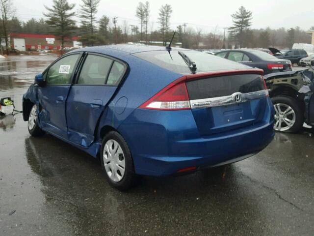 JHMZE2H36CS006413 - 2012 HONDA INSIGHT BLUE photo 3