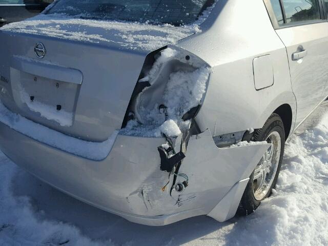 3N1AB61E78L624519 - 2008 NISSAN SENTRA 2.0 SILVER photo 9