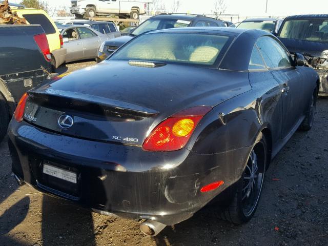 JTHFN48Y820007471 - 2002 LEXUS SC 430 BLACK photo 4