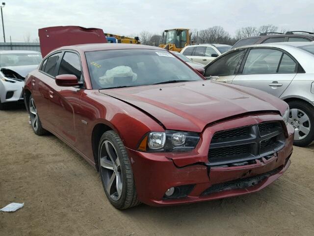 2C3CDXHG2EH219500 - 2014 DODGE CHARGER SX MAROON photo 1