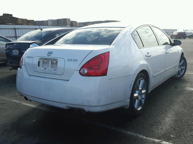 1N4BA41E94C885168 - 2004 NISSAN MAXIMA SE WHITE photo 4