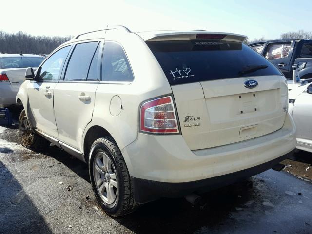 2FMDK48C28BB24651 - 2008 FORD EDGE SEL WHITE photo 3