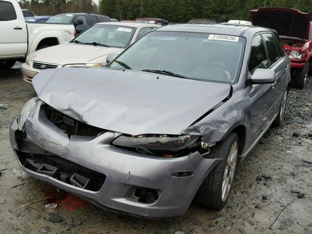 1YVHP82D665M18355 - 2006 MAZDA 6 S GRAY photo 2