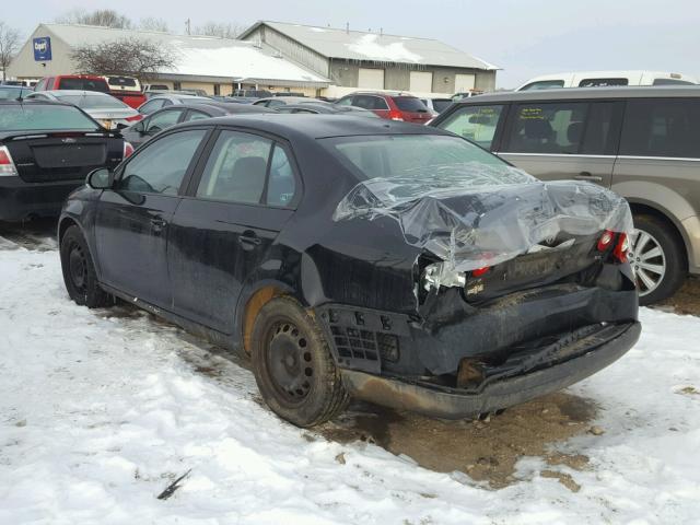 3VWJM71K48M183779 - 2008 VOLKSWAGEN JETTA S BLACK photo 3