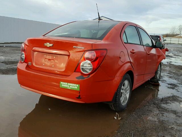 1G1JA5SH4C4222578 - 2012 CHEVROLET SONIC LS 橙色 照片 4