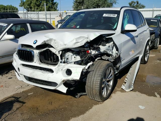5UXKS4C52F0N09550 - 2015 BMW X5 XDRIVE3 WHITE photo 2
