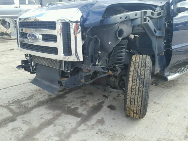 1FTSX21508EA61275 - 2008 FORD F250 SUPER BLUE photo 9