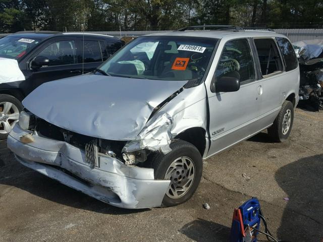 4N2ZN1110WD827663 - 1998 NISSAN QUEST XE SILVER photo 2