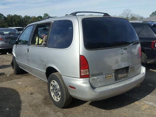 4N2ZN1110WD827663 - 1998 NISSAN QUEST XE SILVER photo 3