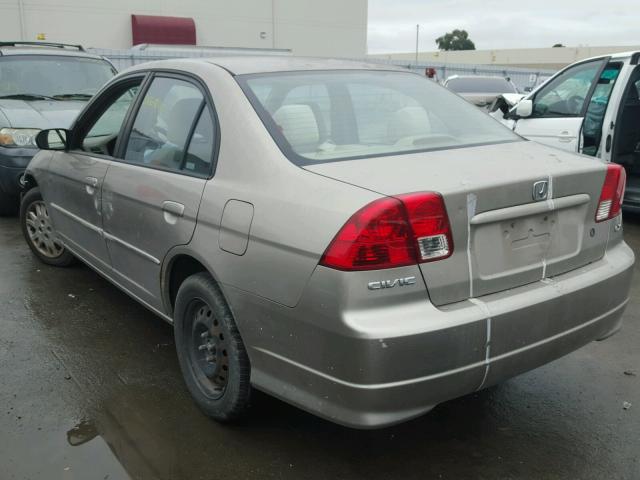 2HGES16584H606917 - 2004 HONDA CIVIC LX GRAY photo 3