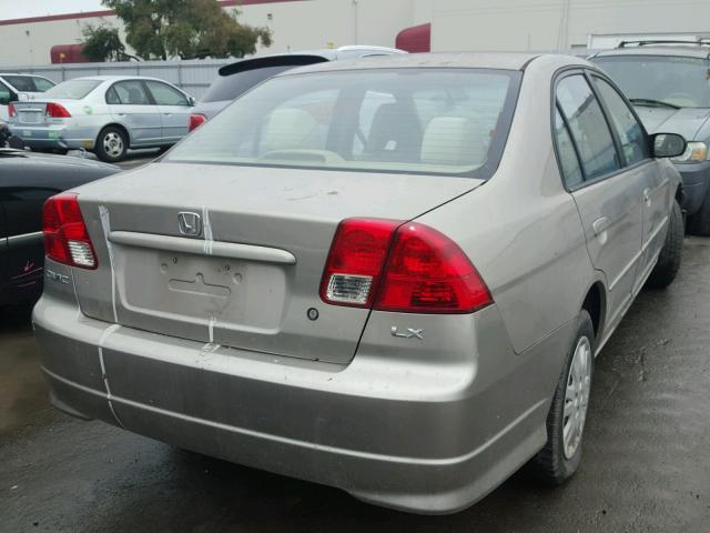 2HGES16584H606917 - 2004 HONDA CIVIC LX GRAY photo 4