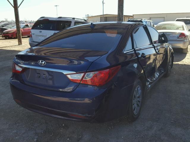 5NPEB4AC3CH393449 - 2012 HYUNDAI SONATA GLS BLUE photo 4