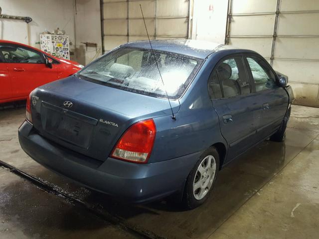 KMHDN45DX3U648878 - 2003 HYUNDAI ELANTRA GL BLUE photo 4