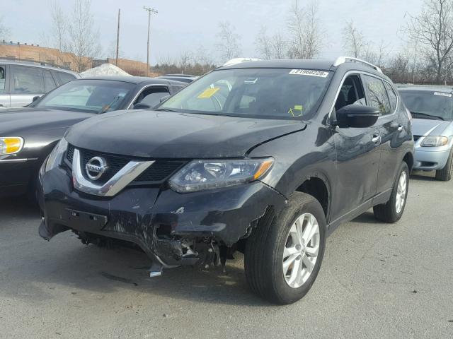 KNMAT2MV5GP657553 - 2016 NISSAN ROGUE S BLACK photo 2