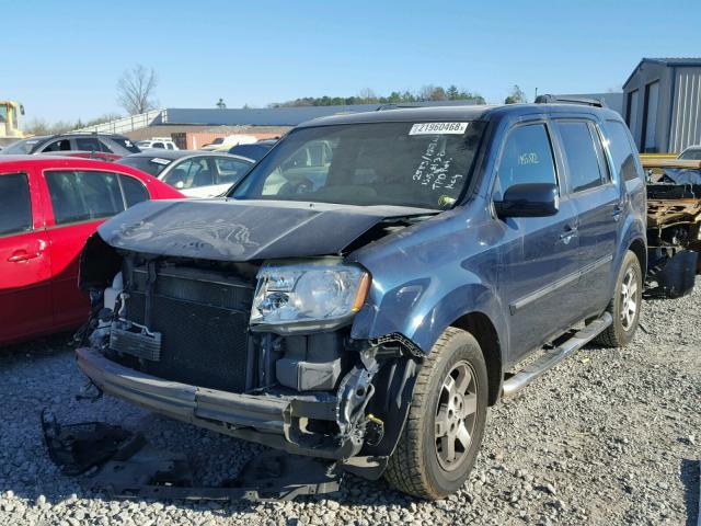 5FNYF4H95AB002583 - 2010 HONDA PILOT TOUR BLUE photo 2