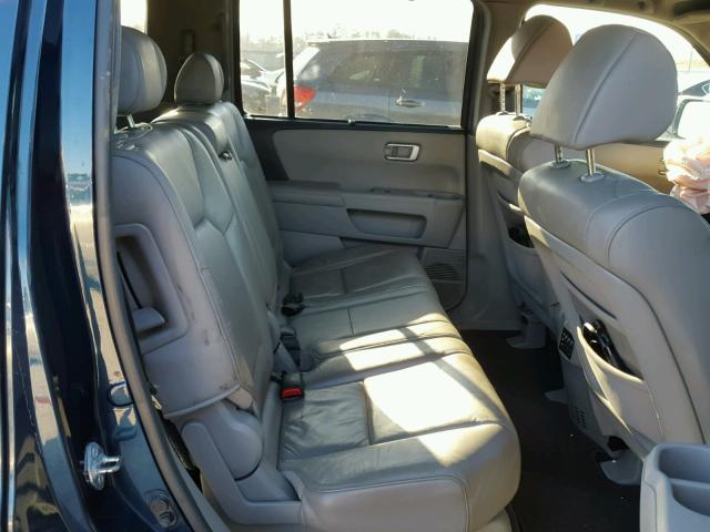 5FNYF4H95AB002583 - 2010 HONDA PILOT TOUR BLUE photo 6