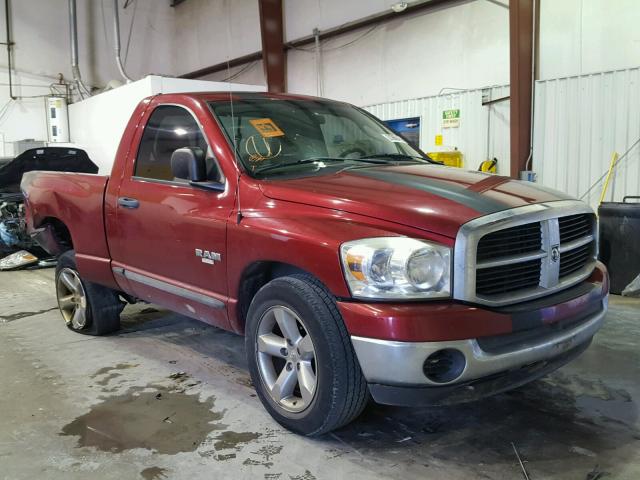 1D7HA16N28J191277 - 2008 DODGE RAM 1500 S RED photo 1