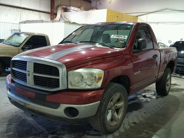 1D7HA16N28J191277 - 2008 DODGE RAM 1500 S RED photo 2