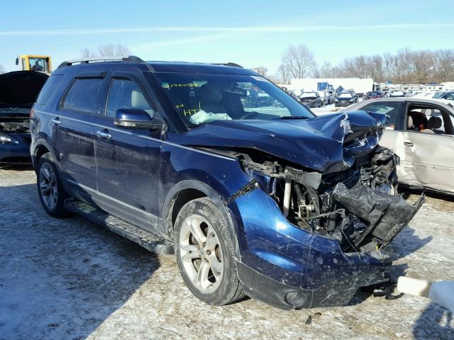 1FMHK8F86BGA57821 - 2011 FORD EXPLORER L BLUE photo 1