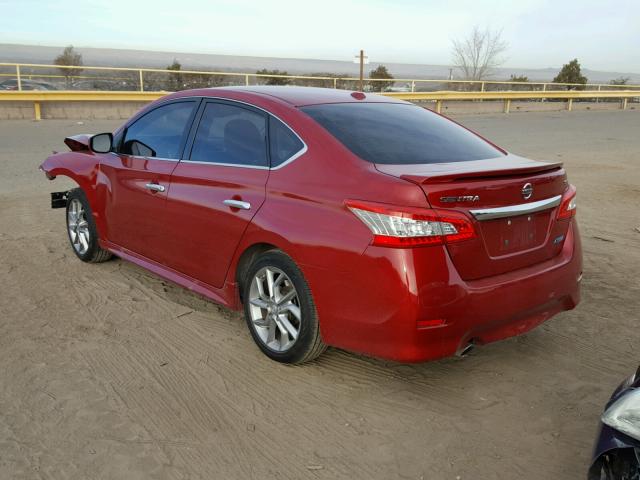 3N1AB7AP5EL637434 - 2014 NISSAN SENTRA S RED photo 3