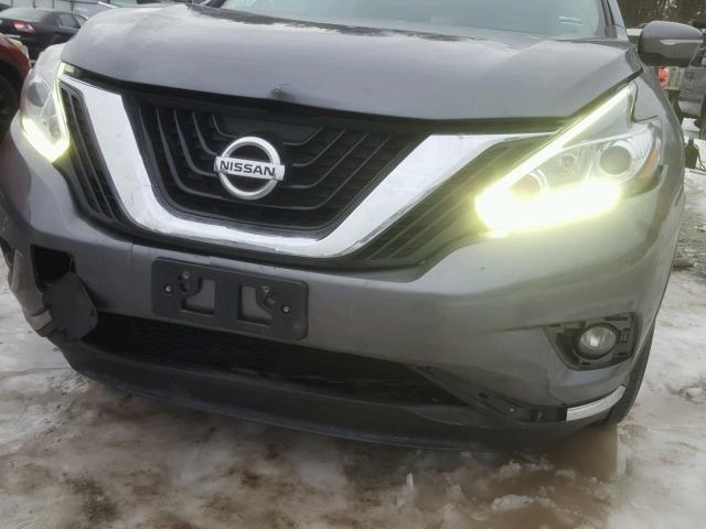 5N1AZ2MH8FN282997 - 2015 NISSAN MURANO S CHARCOAL photo 9