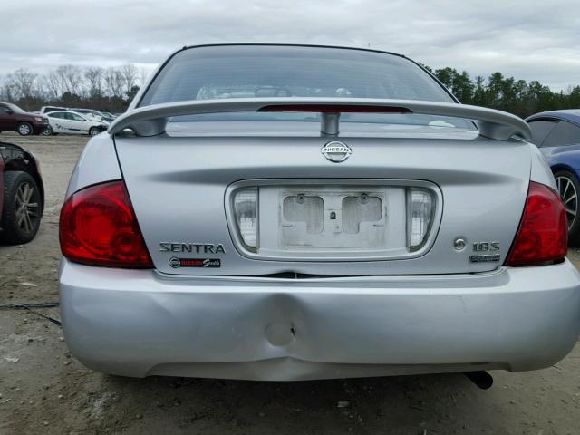 3N1CB51D26L599942 - 2006 NISSAN SENTRA 1.8 SILVER photo 9