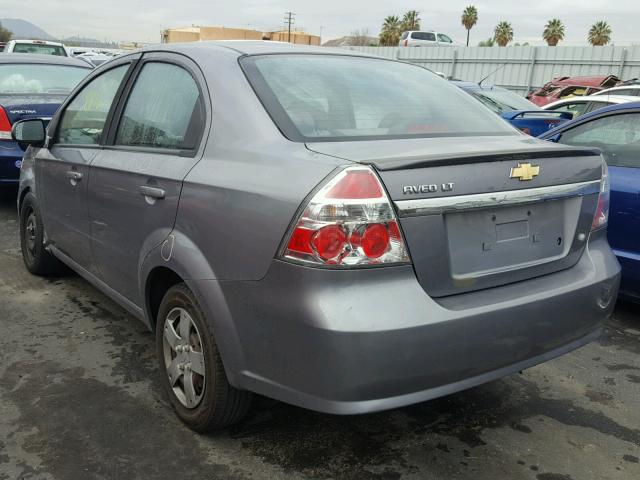 KL1TD5DEXAB107400 - 2010 CHEVROLET AVEO LS 灰色 照片 3