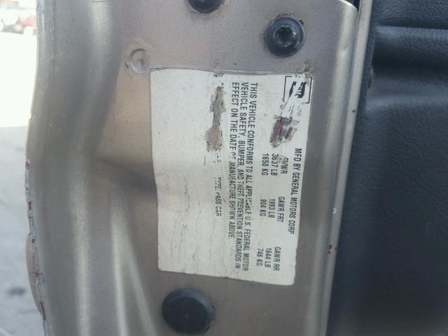 3G1JC5248YS151111 - 2000 CHEVROLET CAVALIER SILVER photo 10