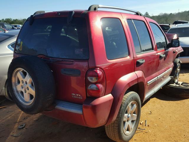 1J4GK58K36W194485 - 2006 JEEP LIBERTY LI RED photo 4