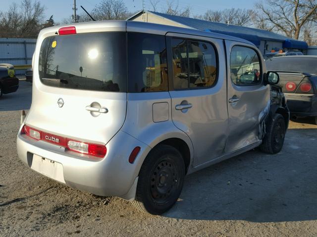 JN8AZ2KR3AT163750 - 2010 NISSAN CUBE BASE SILVER photo 4