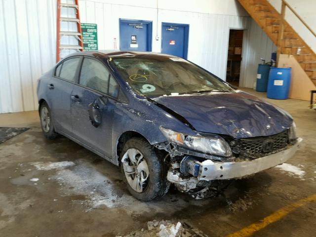 19XFB2F54FE065503 - 2015 HONDA CIVIC LX BLUE photo 1