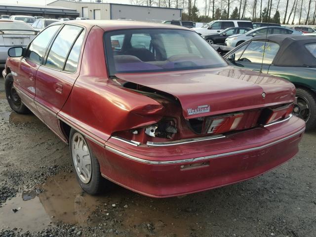 1G4NV5538RC260032 - 1994 BUICK SKYLARK CU RED photo 3