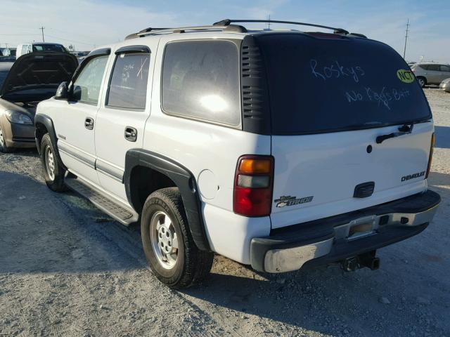 1GNEK13Z13J204330 - 2003 CHEVROLET TAHOE K150 WHITE photo 3