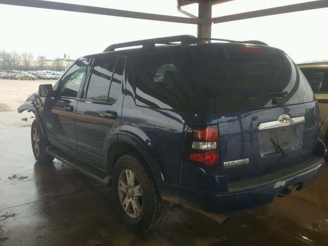 1FMEU63E48UA03438 - 2008 FORD EXPLORER X BLUE photo 3