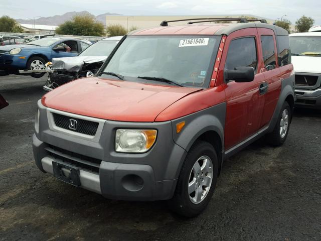 5J6YH276X4L017095 - 2004 HONDA ELEMENT EX ORANGE photo 2