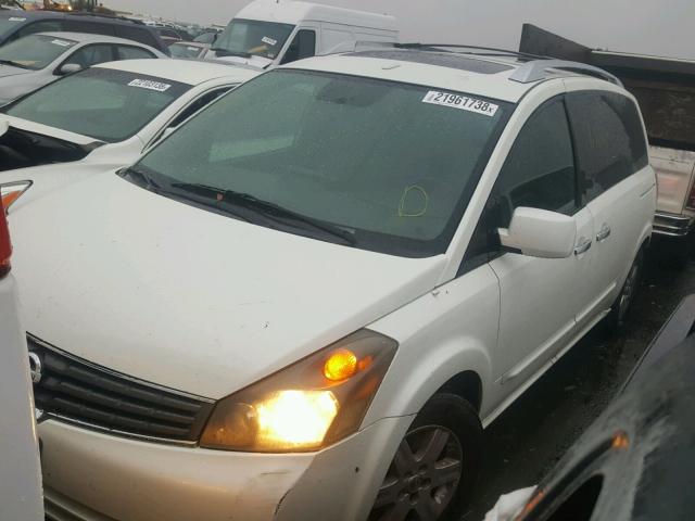 5N1BV28U17N101991 - 2007 NISSAN QUEST S WHITE photo 2