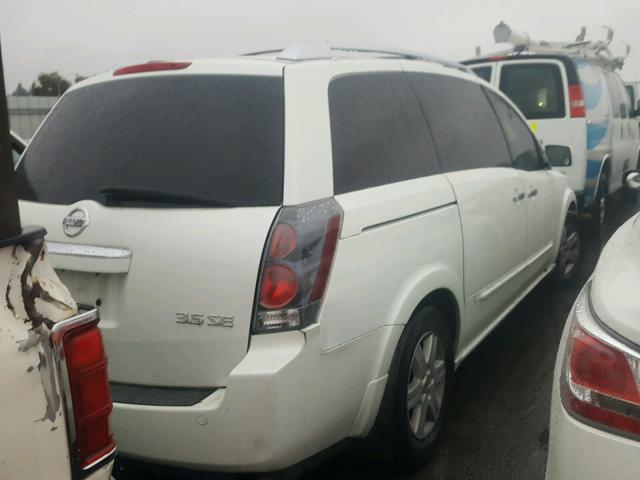 5N1BV28U17N101991 - 2007 NISSAN QUEST S WHITE photo 4