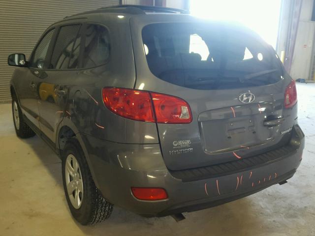 5NMSG13D39H237698 - 2009 HYUNDAI SANTA FE G GRAY photo 3