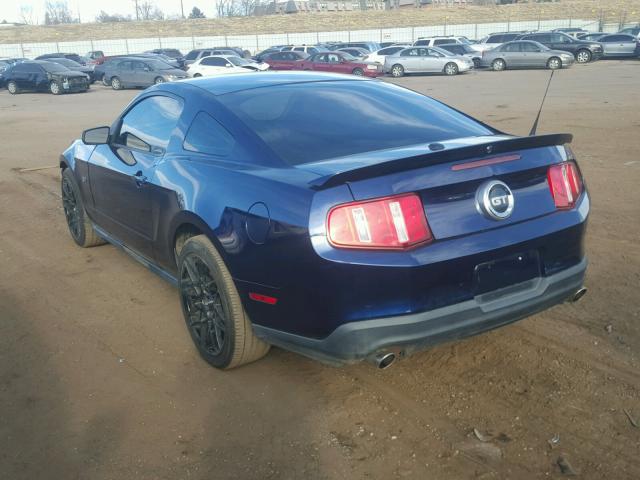 1ZVBP8CH9A5120787 - 2010 FORD MUSTANG GT BLUE photo 3