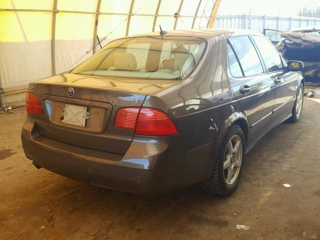 YS3ED49G873522135 - 2007 SAAB 9-5 2.3T GRAY photo 4