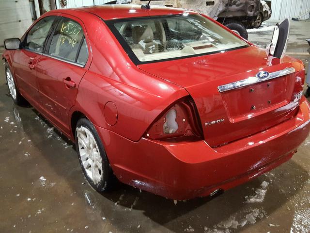 3FAHP02158R227349 - 2008 FORD FUSION SEL MAROON photo 3