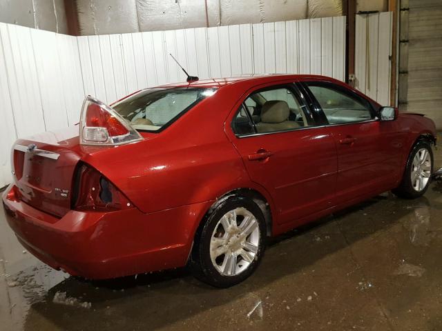 3FAHP02158R227349 - 2008 FORD FUSION SEL MAROON photo 4