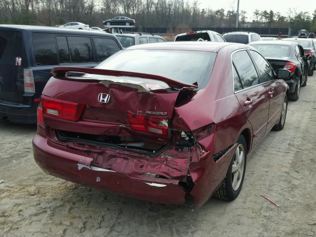 1HGCM55775A084275 - 2005 HONDA ACCORD EX RED photo 4