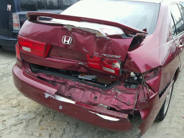 1HGCM55775A084275 - 2005 HONDA ACCORD EX RED photo 9