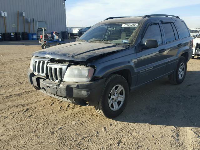 1J4GW48S54C160609 - 2004 JEEP GRAND CHER GRAY photo 2