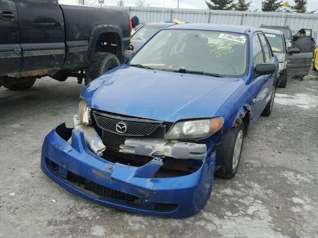 JM1BJ222831651262 - 2003 MAZDA PROTEGE DX BLUE photo 2