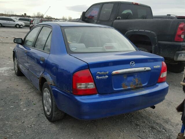 JM1BJ222831651262 - 2003 MAZDA PROTEGE DX BLUE photo 3